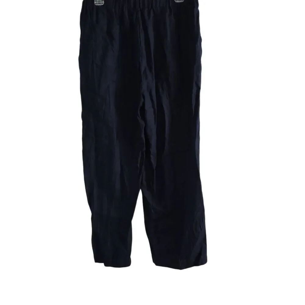Quince Women's Size Large Navy Blue 100% Linen Pants